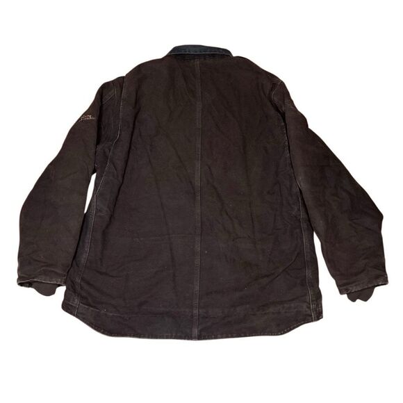 Carhartt C61 DKB Dark Brown Sherpa Lined Duck Chore Coat XL - Picture 5 of 8
